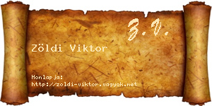 Zöldi Viktor névjegykártya